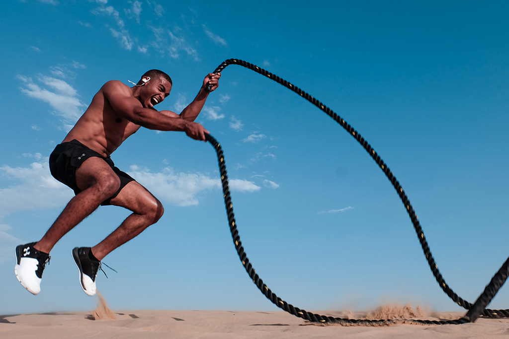What Is Biohacking, man with rope workingout